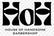 Black logo of House of Handsome Barbershop on a transparent background